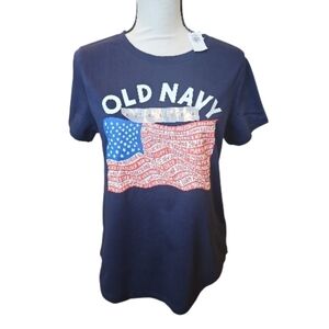 Old Navy Dark Blue Short Sleeves T-shirt Size Medium